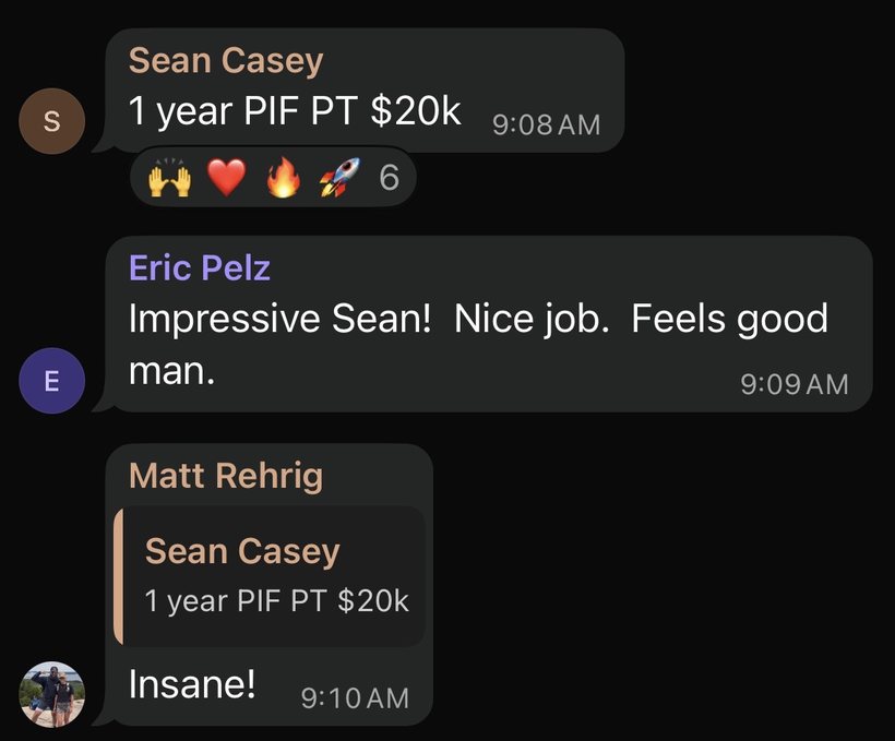 Sean Casey client win